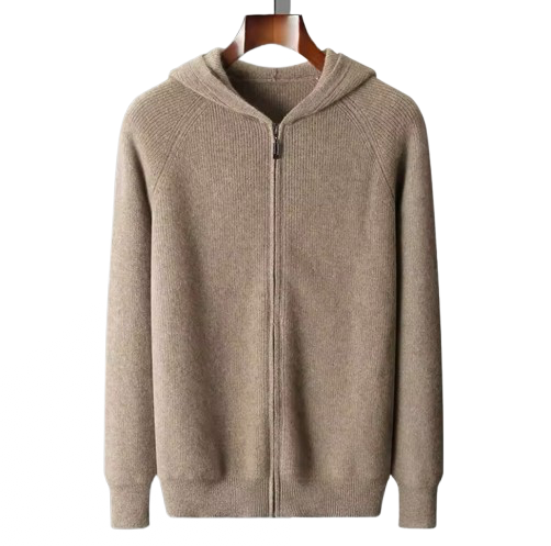 Malta Merino Zip Hoodie (Beige)